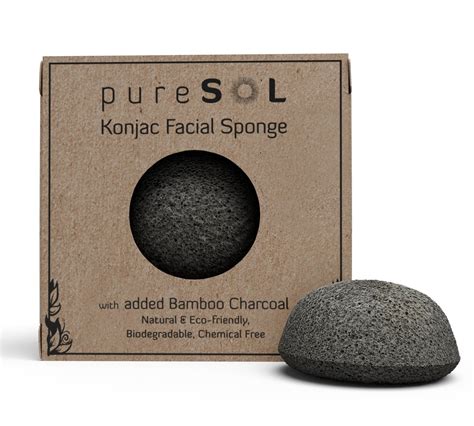 Puresol Konjac Sponge Activated Charcoal Facial Sponge