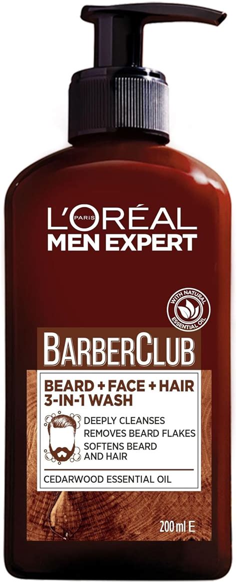 L Oreal Men Expert Barber Club 3 In 1 Beard Hair Face Wash 200ml