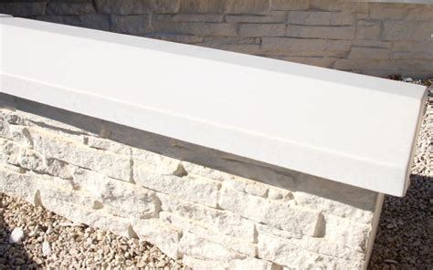 Couvertine béton deux pentes 1 m blanche ou grise couvre mur chaperon