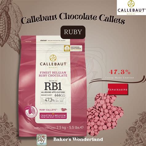 Callebaut Ruby Chocolate Callets G Kg Made In Belgium Shopee