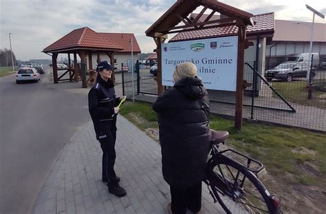 Jednośladem bezpiecznie do celu przy targowisku w Skrwilnie