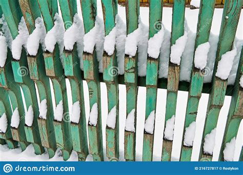 Old Fence Covered With Moss In Pushkinskiye Gory Royalty Free Stock