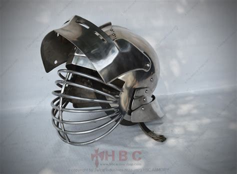 Medieval Sallet Sca Cage Helmet Medieval Sca Combat Helmet — Hbc Armor Shop