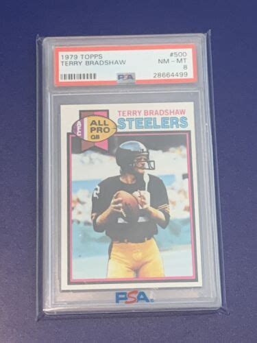 Topps Football Terry Bradshaw Psa Nm Mt Pittsburgh Steelers