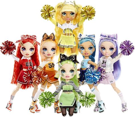 Rainbow High Cheer Violet Willow – Purple Fashion Doll with Pom Poms, | Rowan, Cheerleader, Bambole