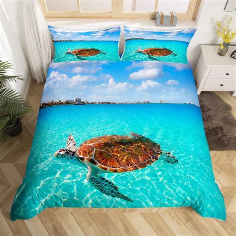 Sea Turtle Bedding Setocean Beach Duvet Cover Set Twin Full Queen King Sizedolphin Octopus