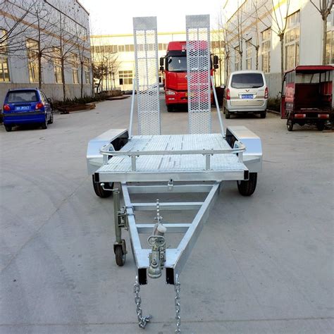 China Hot Dip Galvanized Car Steel Cargo Machine Plant Trailer For