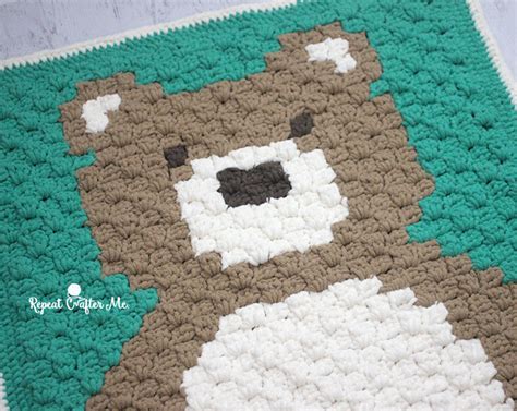 Crochet C C Bernat Blanket Bear Repeat Crafter Me