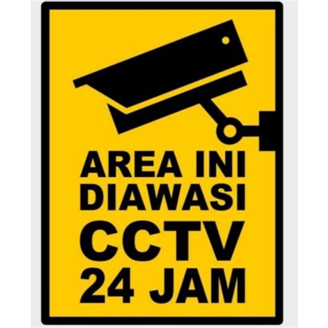 Jual Stiker CCTV 24 Jam 5 Pcs Shopee Indonesia