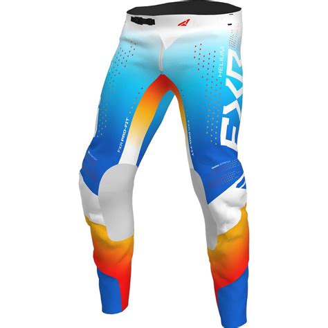 FXR MX Pants Helium Blue Tangerine Maciag Offroad