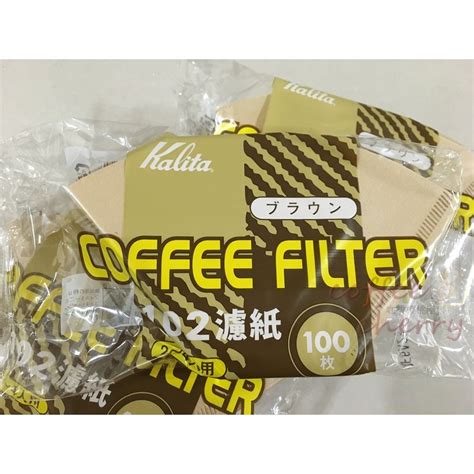 咖啡櫻桃屋 日本製 Kalita 100入 無漂白濾紙 2 4杯用 扇型濾紙 船型 濾杯 手沖咖啡適用於美利塔美式壺 蝦皮購物