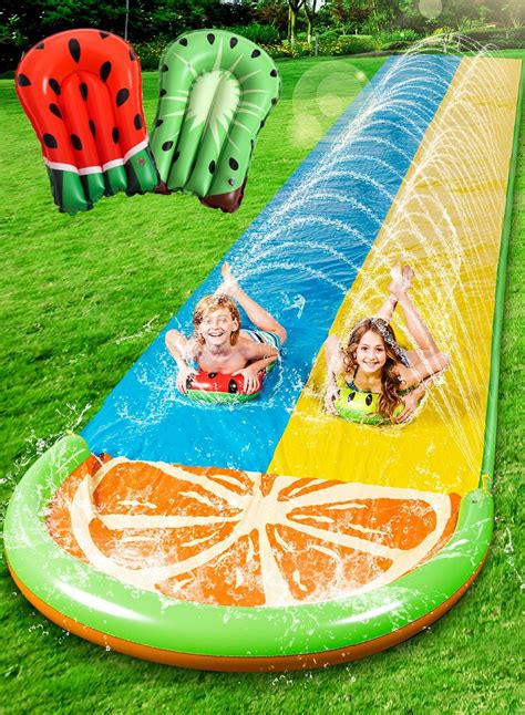 Amazon Sloosh Ft Double Water Slides With Boogie Boards