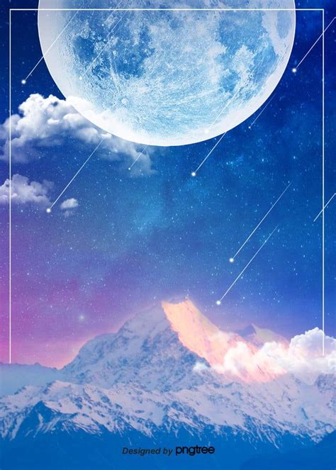 Winter Star Planet Snow Mountain Background | Winter background, Winter ...