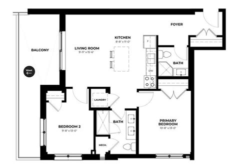 Zebra Condos By Delta Builders Aqua Floorplan 2 Bed And 2 Bath