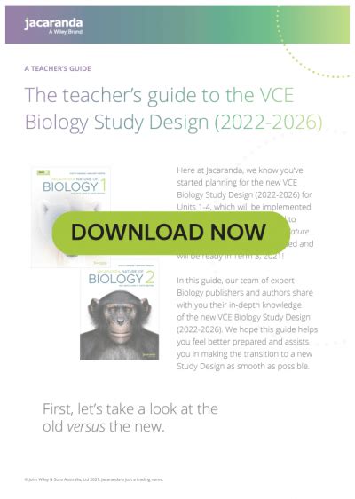 The Teacher S Guide To The VCE Biology Study Design 2022 2026 Jacaranda