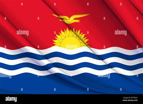 Kiribati Waving Flag Illustration Countries Of Australia And Oceania