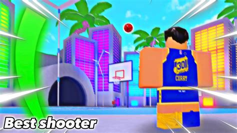 RUNNING WITH THE BEST SHOOTER IN HOOPZ 1 ROBLOX HOOPZ MOBILE PLAYER