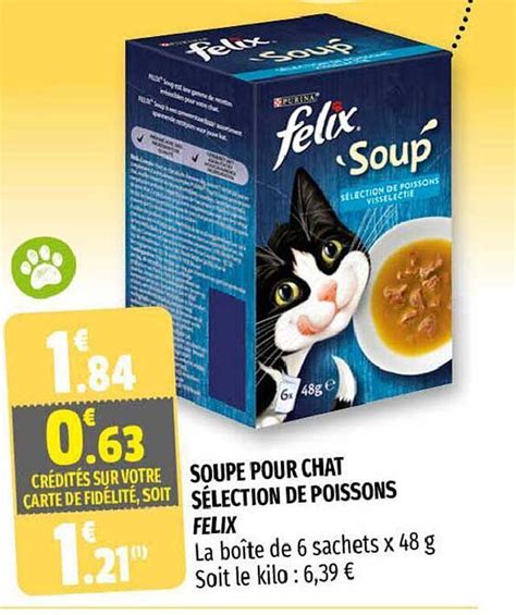 Offre Soupe Pour Chat Sélection De Poissons Felix chez Coccinelle Express