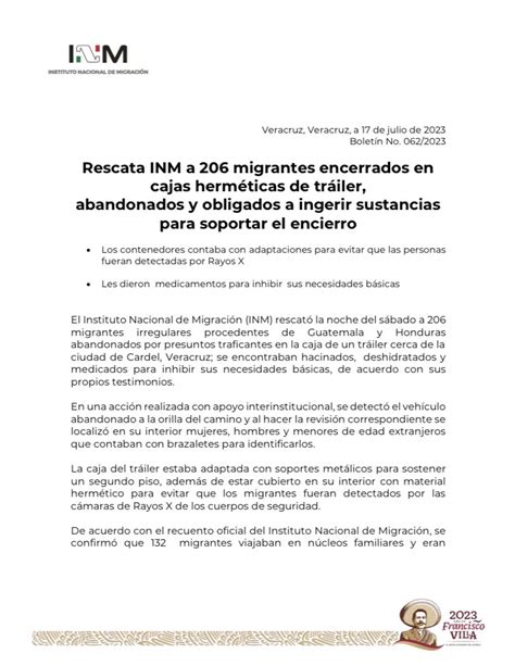 INM on Twitter Comunicado INAMI mx Veracruz rescató la noche del