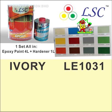 IVORY LE1031 5L LSC EPOXY PAINT FLOORING EPOXY 4L 1L HARDENER