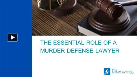 Ppt The Essential Role Of A Murder Defense Lawyer Powerpoint Presentation Free To Download