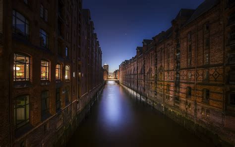 Fondos de pantalla Hamburgo Alemania ciudad arquitectura río casas