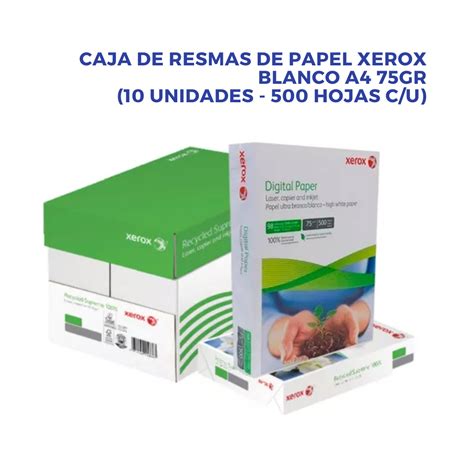 Caja De Resmas De Papel Xerox Blanco A4 75gr Coversa