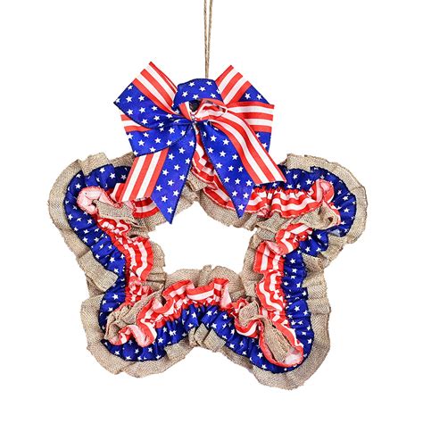 Tantouec Spring Wreath Patriotic Wreaths Memorial Day Wreath 4th Of