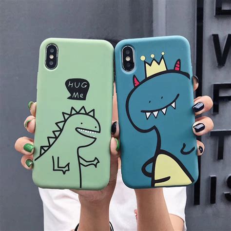 Cartoon Dinosaur Phone Case For Iphone 11 Pro Max X XR XS Fundas Para