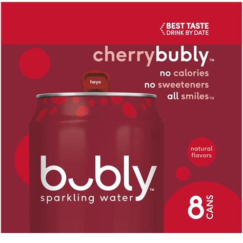 Bubly Sparkling Water Cherry 12 Fl Oz 8 Count Cans 96 Oz Shipt