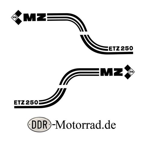 Aufkleber Set Tank Verkleidung MZ ETZ 250 Motorrad Ersatzteile