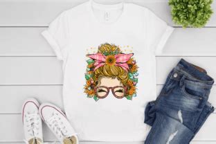 Mothers Day Messy Bun Yellow Hair Design Graphic By Beleo Art