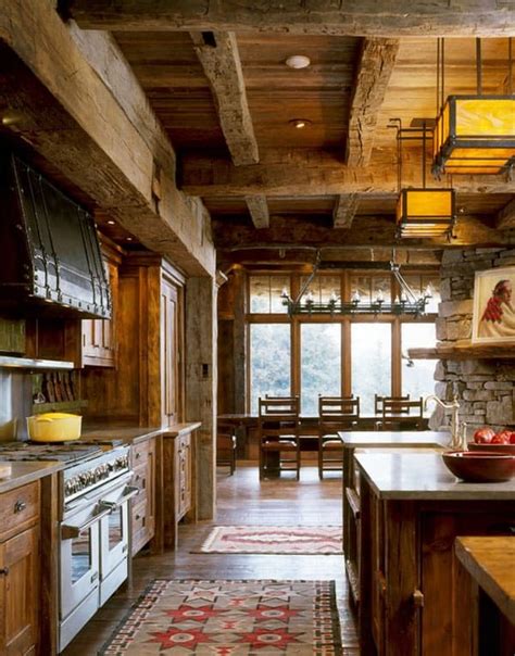 Sensationally Rustic Kitchens In Mountain Homes Industrial Style