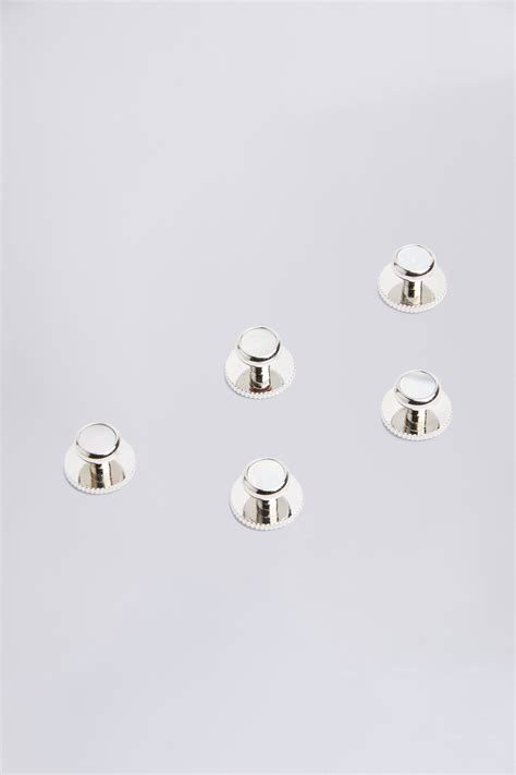 Silver Mother Of Pearl Dress Studs Buy Online At Moss