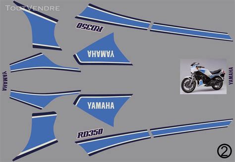 Yamaha RD350LC 83 31K Kit Déco Stickers Beugnies 59216 Moto