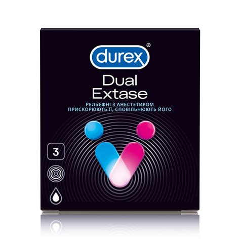 Презервативи Durex® Dual Extase 3 шт. та 12 шт.: опис, інструкція I ...