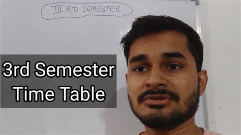 Rd Semester Time Table Update Rgpv Btech Rd Semester Update Youtube