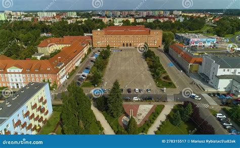 Plac Staszica Police School Pila Szkola Policji Aerial View Poland