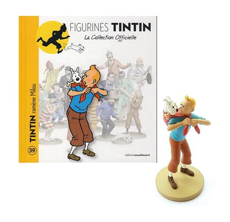 TINTIN FIGURINE DE TINTIN ET MILOU LIVRET PASSEPORT 12CM LA