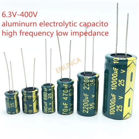 Pces Capacitor Eletrol Tico De Alta Frequ Ncia V Uf V