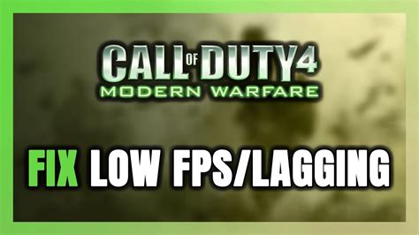 How To FIX Call Of Duty 4 Modern Warfare Low FPS Lagging YouTube