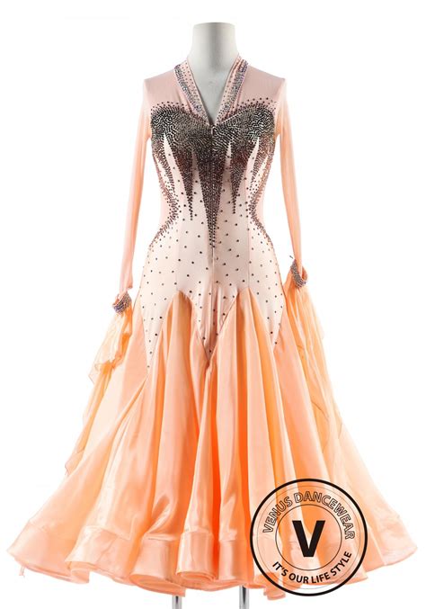 Sunset Sparkle Couture Ballroom Smooth Competition Dance Dress