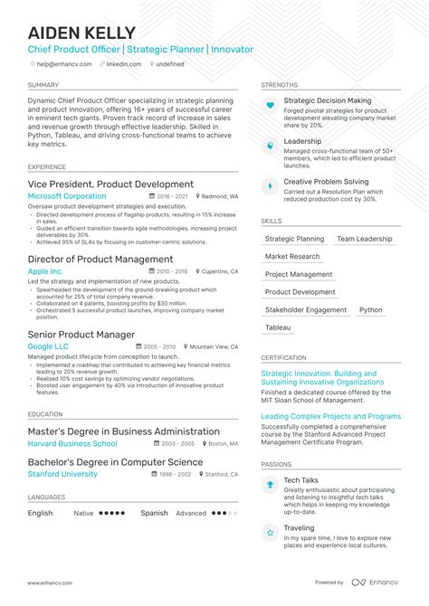 Chief Product Officer Resume Examples Guide For