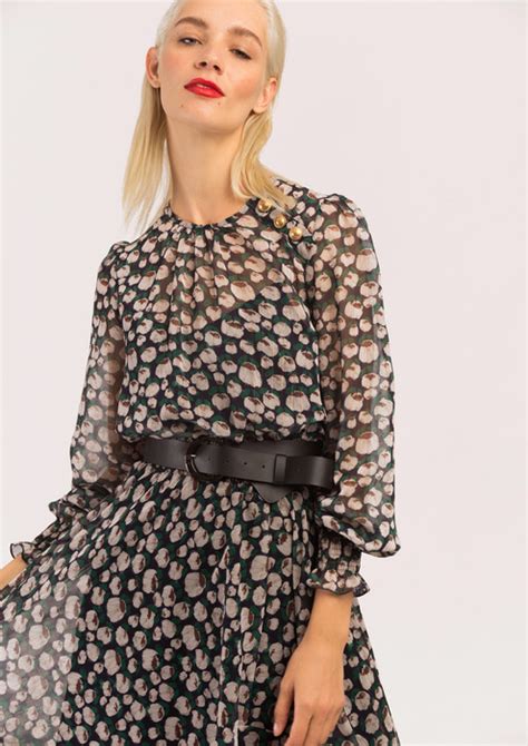 Vestido Midi De Gasa Estampada