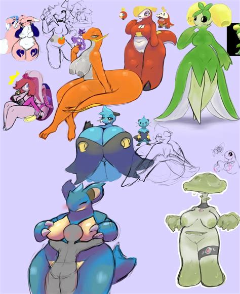 Rule 34 Anthro Artesjsc Big Breasts Breasts Crossover Dewott Digimon Digimon Species Dolliv