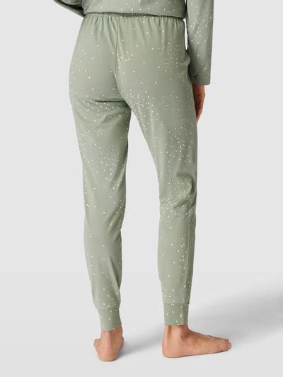 Jake S Casual Pyjama Hose Mit Allover Muster Mint Online Kaufen