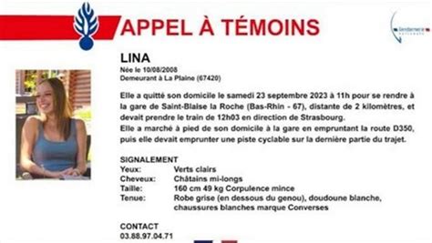 ☹️alerte Avis De Recherche Lina 15 Ans à Schirmeck Suite