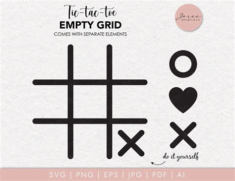 Tic Tac Toe Svg Tic Tac Toe Board Svg Tic Tac Toe Grid Svg Etsy Canada