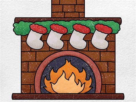 How To Draw A Fireplace Helloartsy