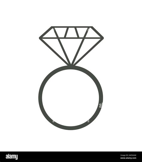 Diamond Engagement Ring Vector Illustration Stock Vector Image And Art